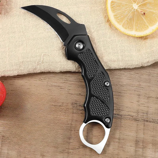 Outdoor portable knife, foldable fruit knife self-defense knife