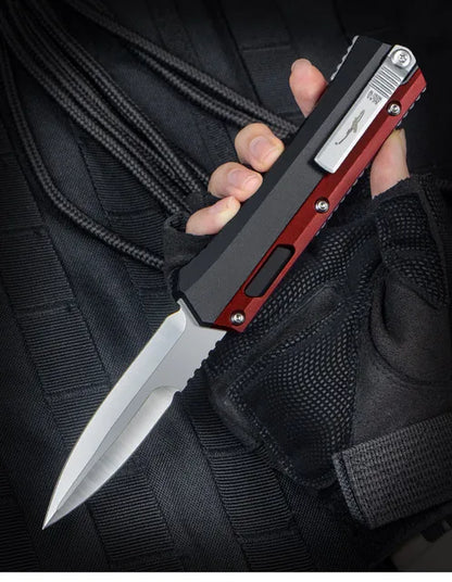 High End GLYKON KNIFE Damascus Blade TC4 Titanium CNC MICRO OTF