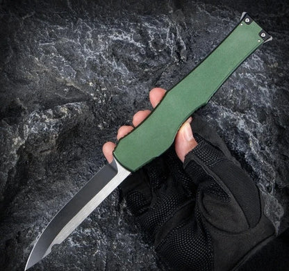 MICRO OTF TECH Knife HALO VI Black Drop Point Blade