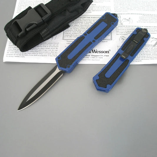 Micro OTF Tech Knife SC Series 440C Blade Double Edge 57HRC Hardness